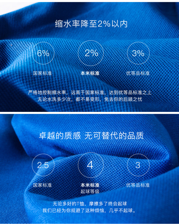 本米 男长绒棉双丝光Polo衫 图8