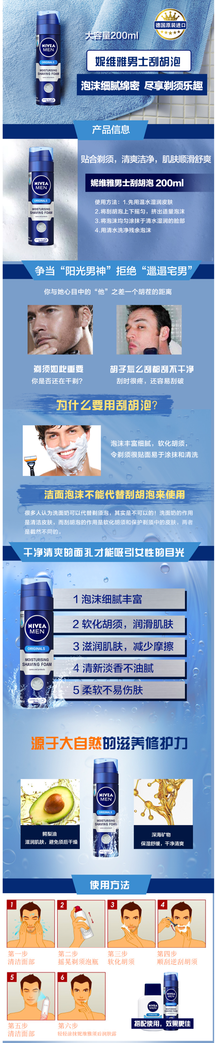 我们买过 妮维雅 男士刮胡泡 200ml*2瓶 体验感超棒 图6