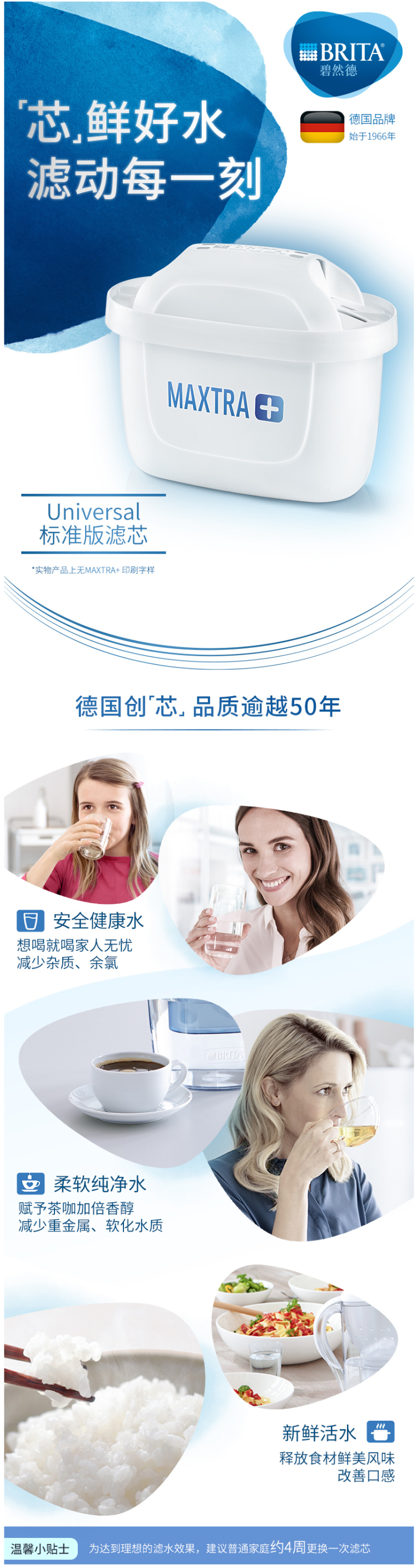 碧然德 Brita 第三代 Maxtra+ 标准版 多效滤芯 6枚 图1
