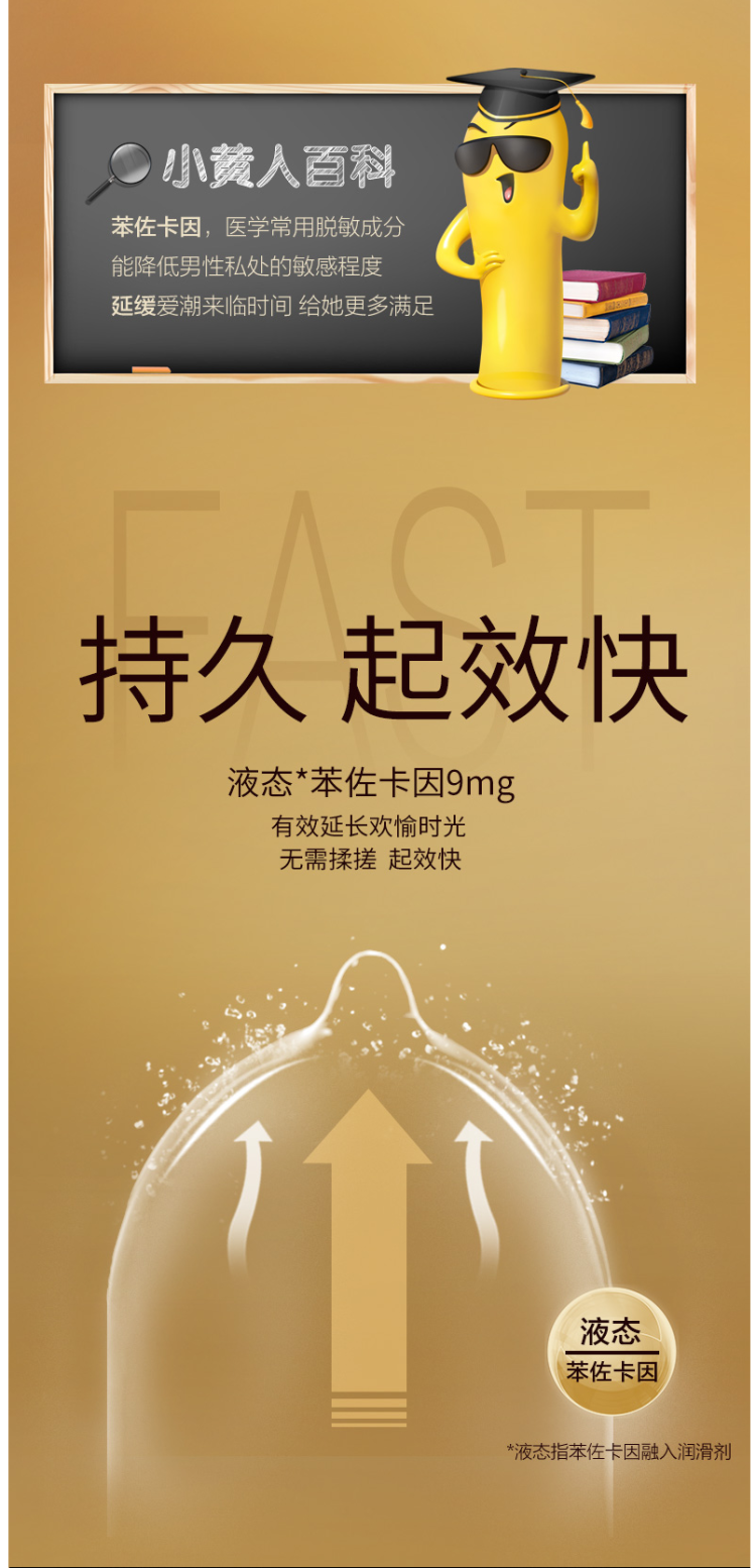 小神价 杰士邦 黄金持久 延时礼盒 14只*3件 图3