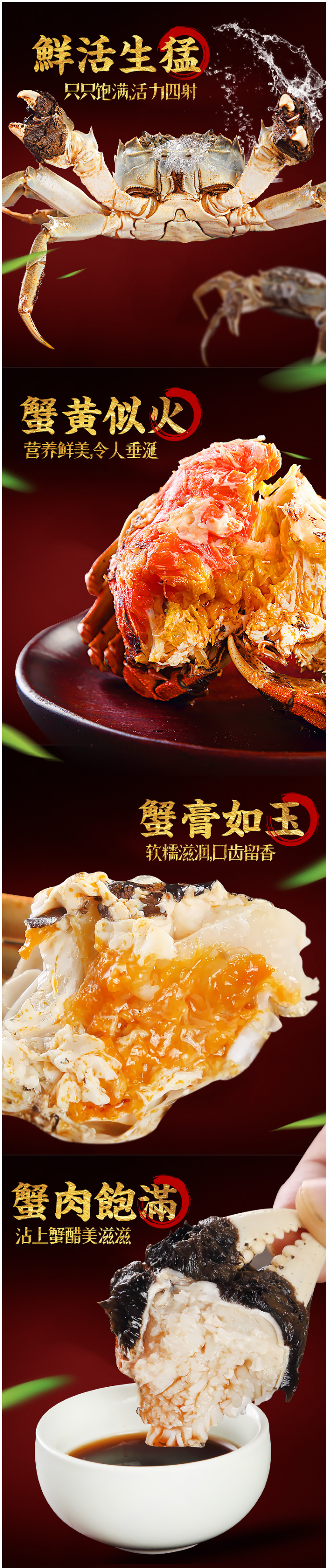 现货 鲜活 大闸蟹 公4.5~4.8两/母3.5~3.8两 各5只 图3