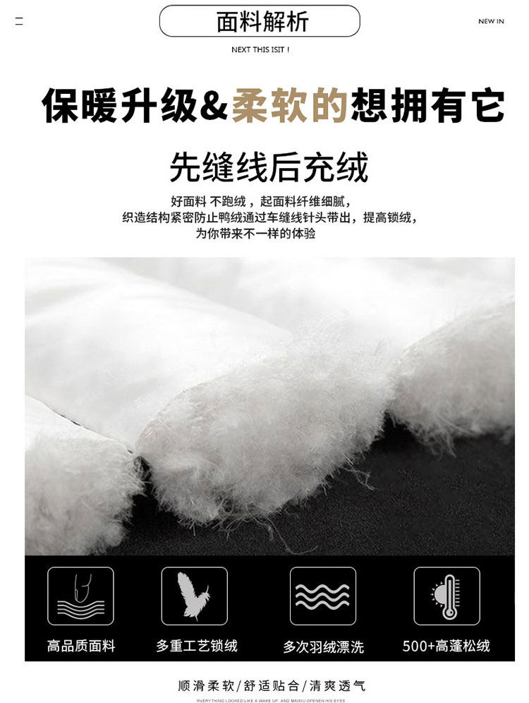 白鸭绒儿童羽绒服中长款加厚连帽外套 图9