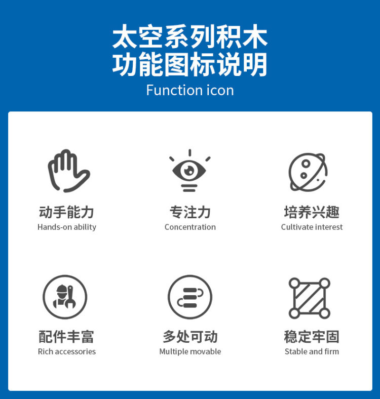 Cogo 积高 太空系列 儿童航天飞机积木玩具 图2