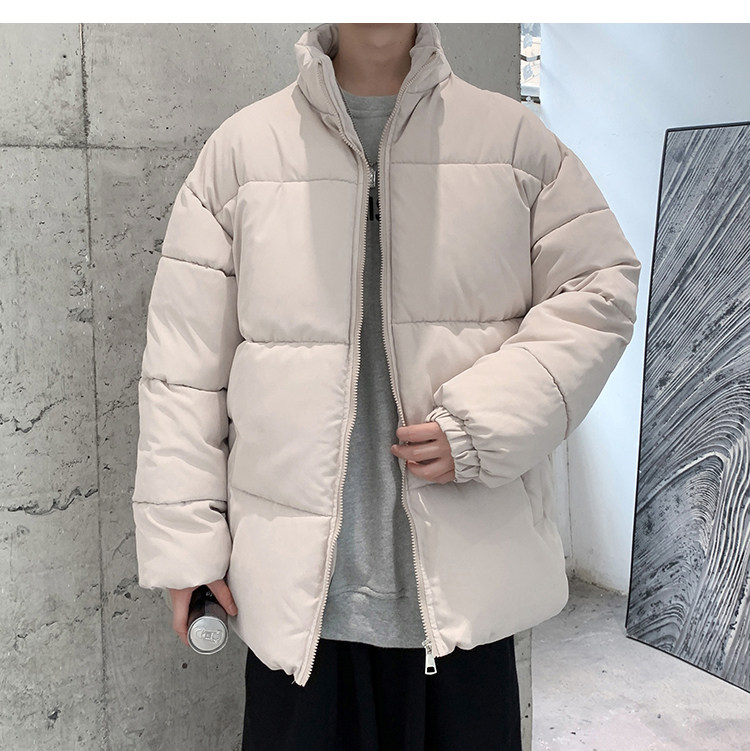 文艺男女店 男2021年冬季新款纯色棉服 图7