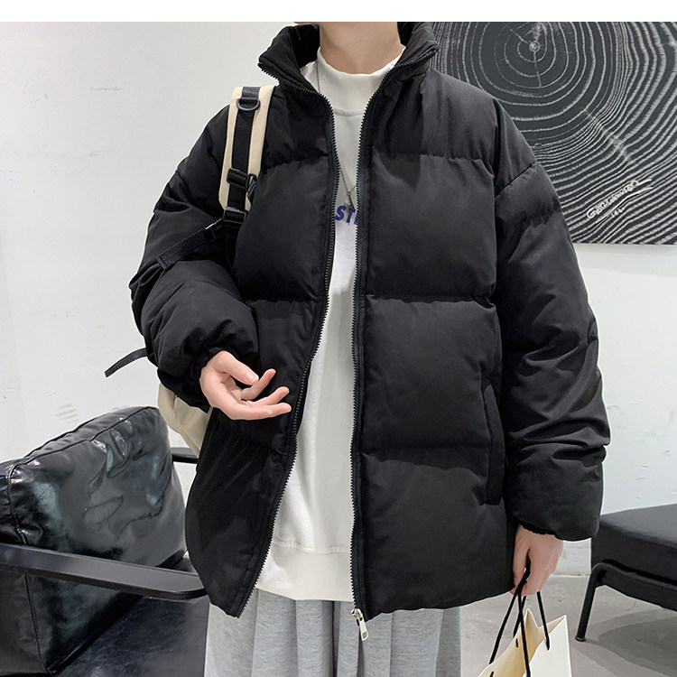 文艺男女店 男2021年冬季新款纯色棉服 图2