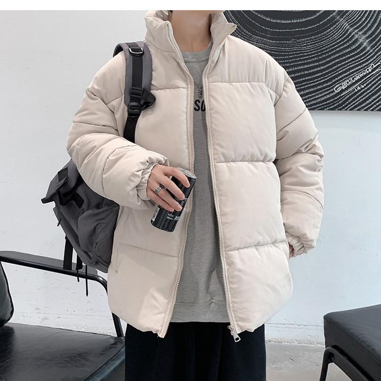 文艺男女店 男2021年冬季新款纯色棉服 图6