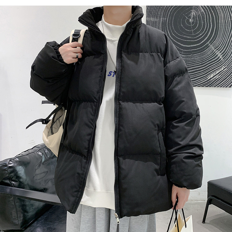 文艺男女店 男2021年冬季新款纯色棉服 图3