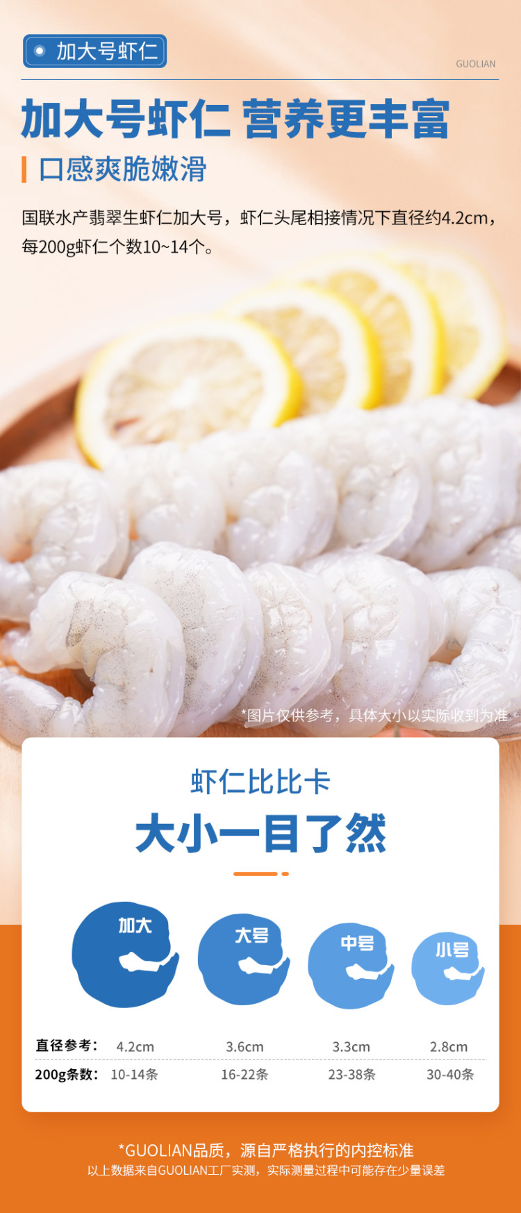 国联水产 翡翠去虾线生虾仁 200g*3袋 新鲜大虾仁 图6