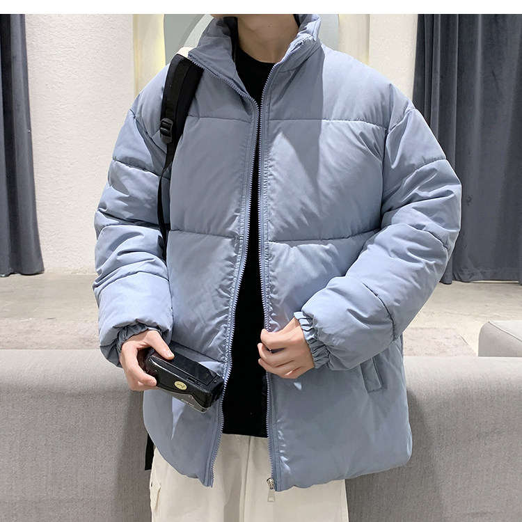 文艺男女店 男2021年冬季新款纯色棉服 图8