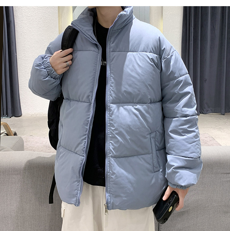 文艺男女店 男2021年冬季新款纯色棉服 图9