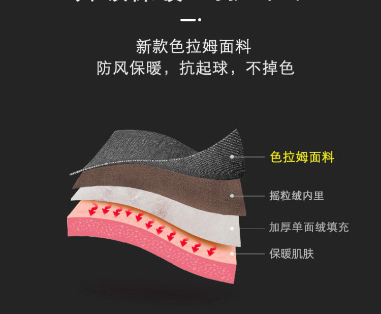 海吟 冬季男士加厚加绒修身保暖打底裤 图4