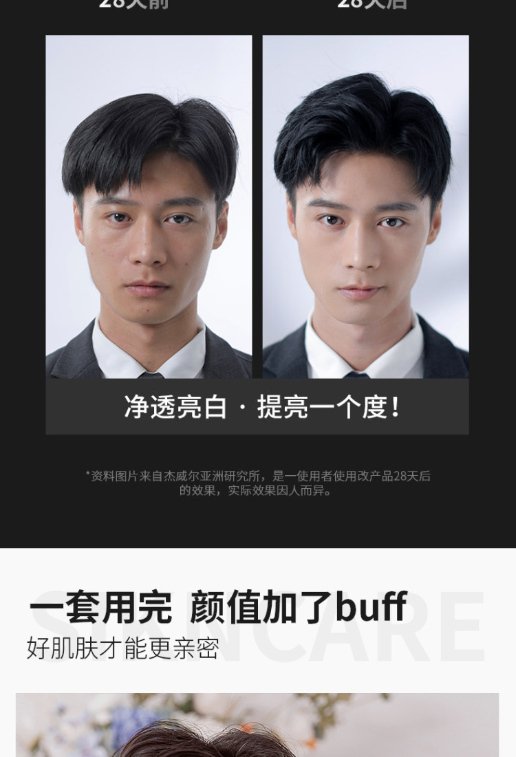 杰威尔 男士护肤水乳4件套 图12