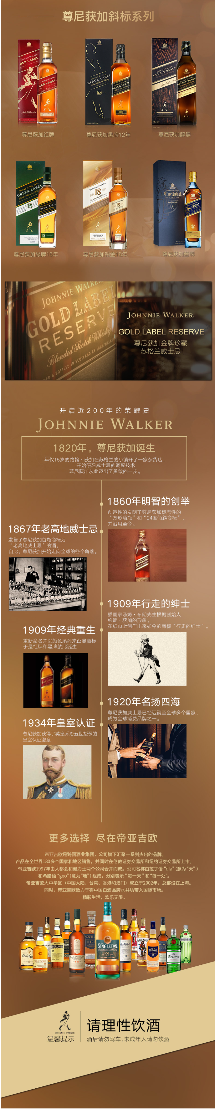 英国原产 尊尼获加 金牌威士忌 750ml 礼盒包装 图7