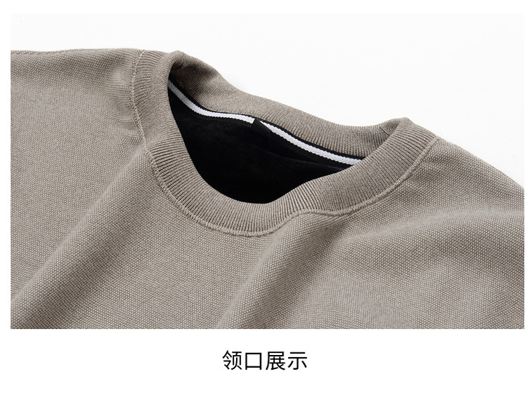 鸭鸭 羊绒衫男士套头毛衣加绒羊毛衫 图14