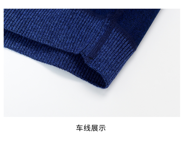鸭鸭 男士冬季衬衫领假两件针织毛衣 图18
