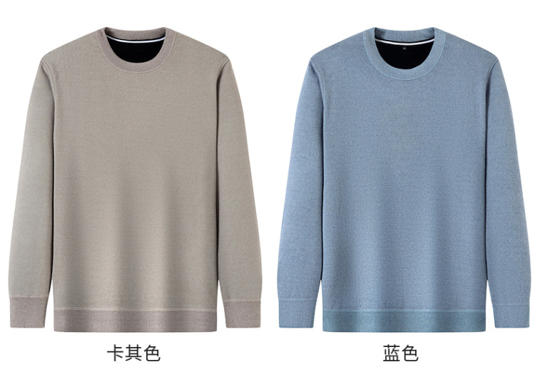 鸭鸭 羊绒衫男士套头毛衣加绒羊毛衫 图5