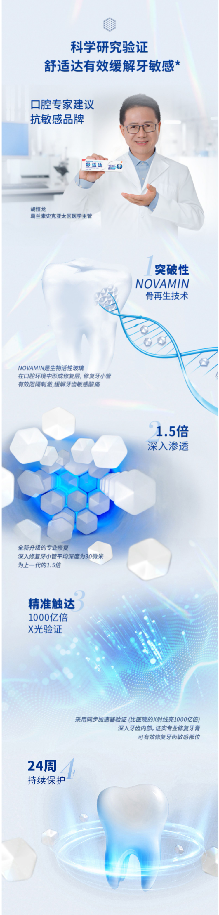 舒适达 专业修复抗敏感牙膏 100g*2支 图2