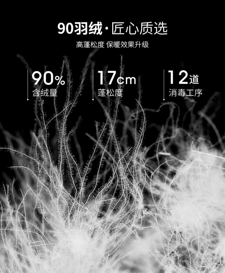 雪中飞 休闲连帽羽绒服风衣 图6