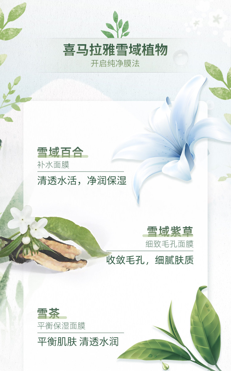 自然堂 喜马拉雅水水光面膜40片 图2