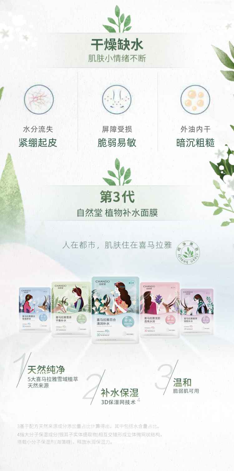 自然堂 喜马拉雅水水光面膜40片 图3