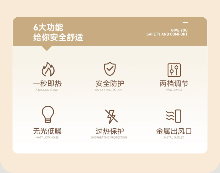 美菱 家用小型暖风机电暖器 图2