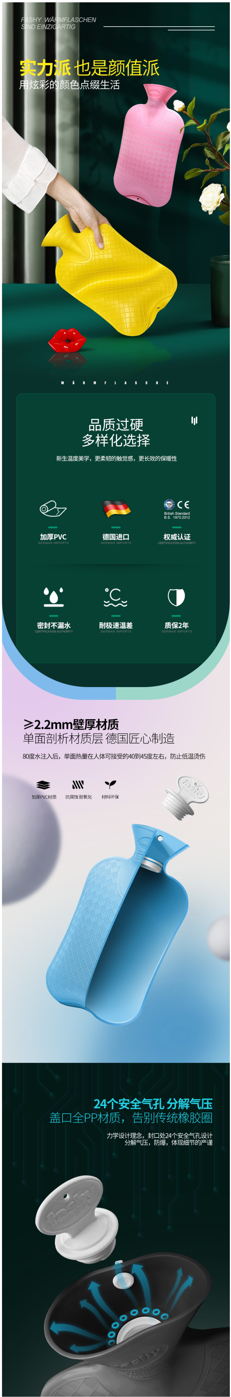 德国 费许 Fashy 2L 热水袋 TVU安全认证 图1