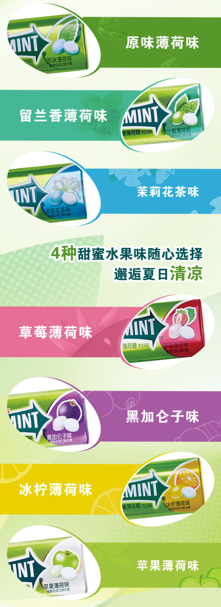 绿箭 无糖薄荷糖约20粒35粒共7盒 图3