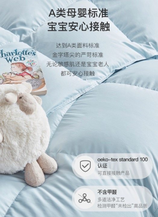 网易严选 95白鹅绒 抗菌羽绒被 图10