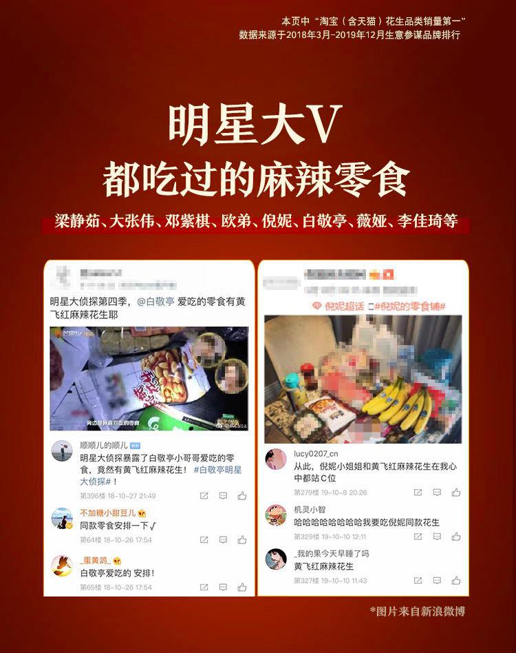 类目第一 黄飞红 麻辣花生米188g*3袋 图3