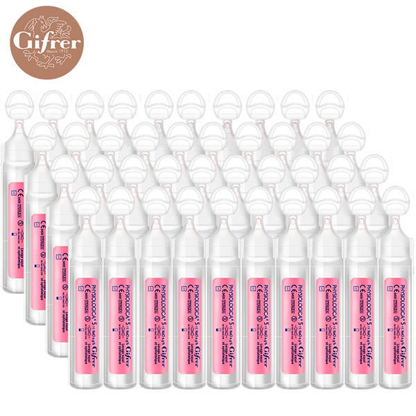 年销量过亿支 法国原产 Gifrer 生理海盐水 洗鼻水 5ml*40支 图1
