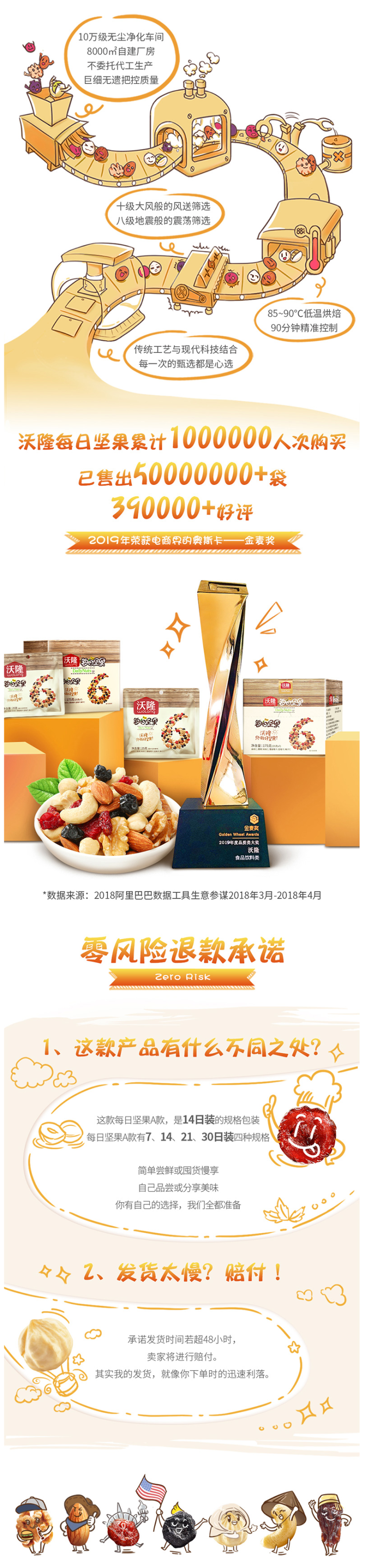 沃隆 每日坚果 混合坚果果干 25g*14袋 图13