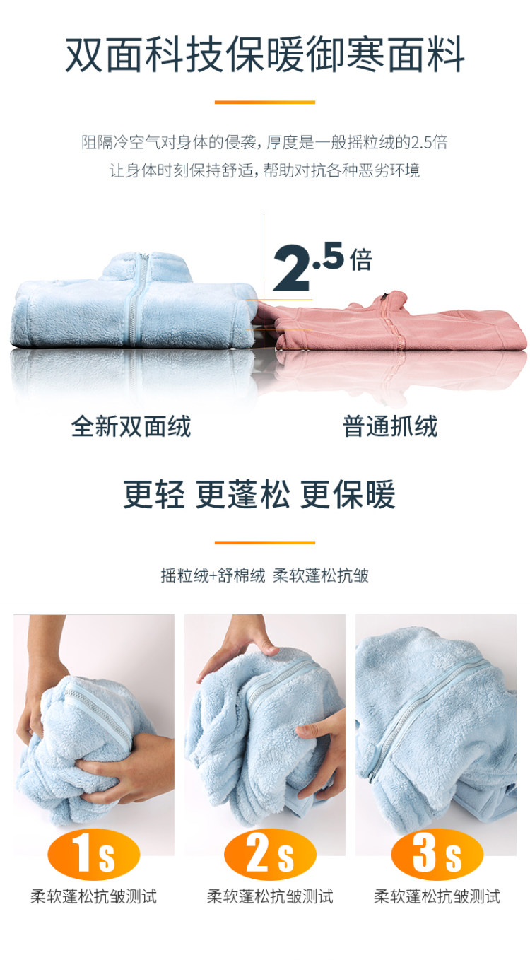 丛林密码 211A22 中性款抓绒衣 超保暖 图5
