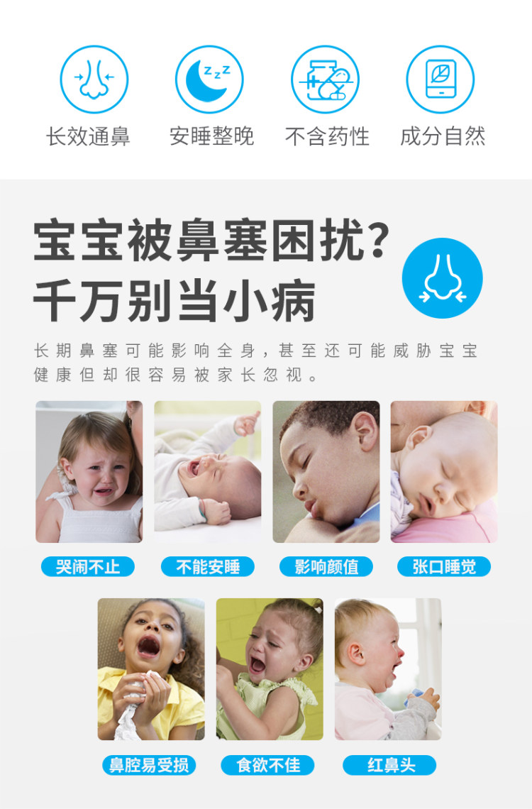 BEGGI 儿童通鼻贴通气 新西兰鼻塞神器 图2