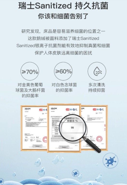 网易严选 95白鹅绒 抗菌羽绒被 图12
