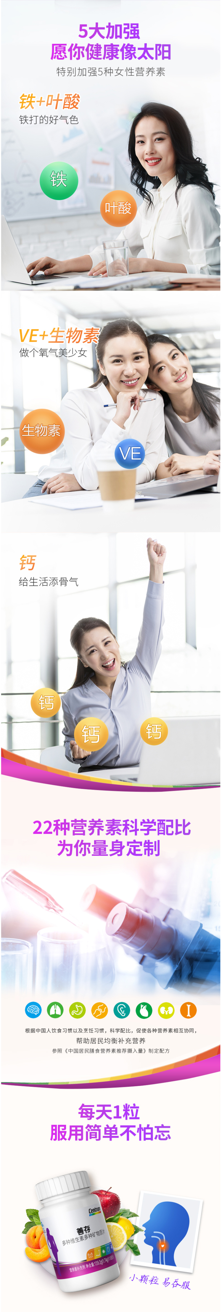 善存 女士 多种维生素矿物质片 1.74g/片*80片 图3