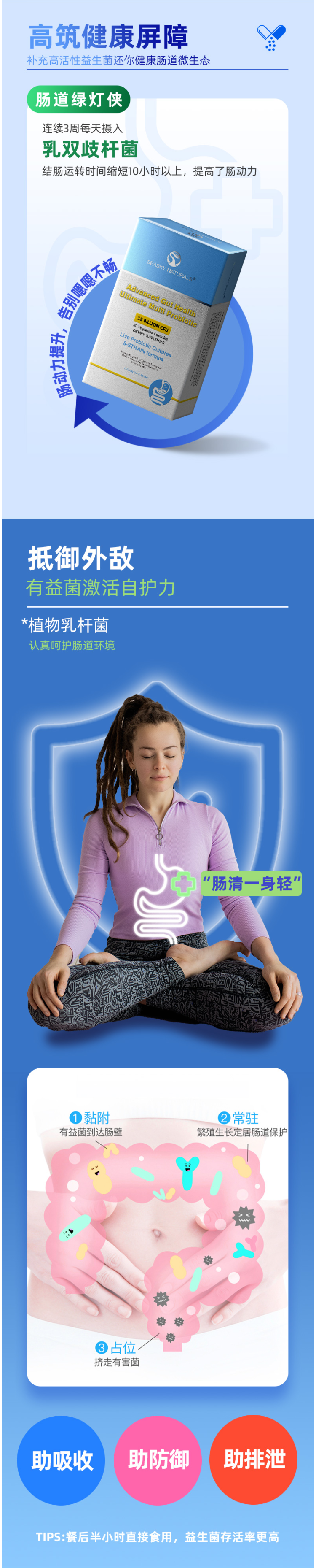 神价格 加拿大进口 SN益生菌 30粒*2盒 8种菌株配方 调理肠胃 图4