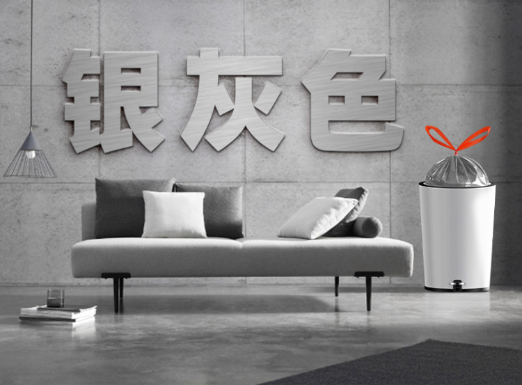 高品质 手提式银灰钢袋垃圾袋45*50cm大袋 60只 图4