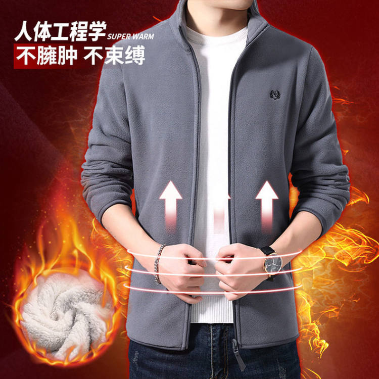 羊羔绒亲肤摇粒绒开衫双面绒 图5