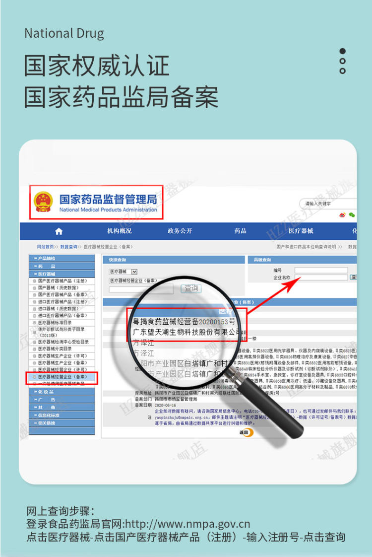 欧盟CE认证 望天湖 一次性医疗口罩 出口款 50只 图2