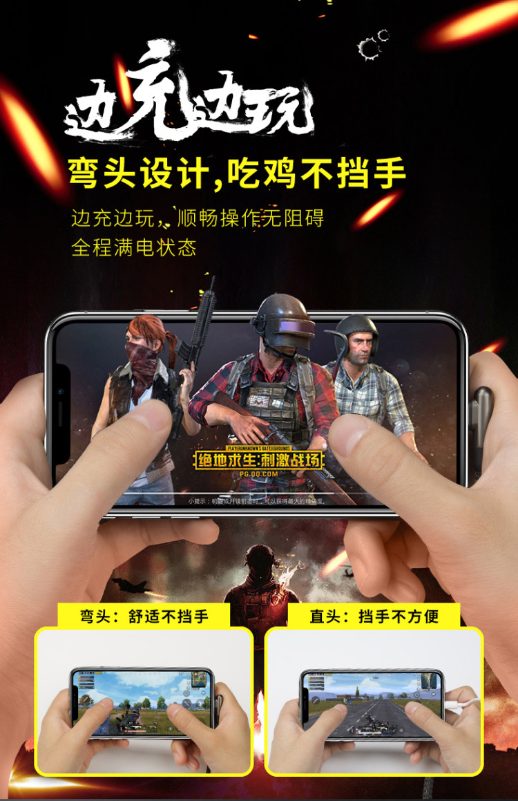 罗马仕 90°双弯头苹果数据线 1米 图2