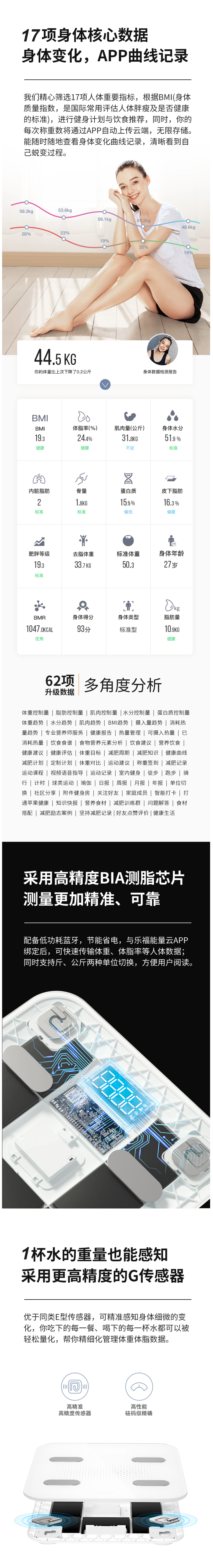 乐福 mini2 智能体脂秤 可天猫精灵语音控制 图3