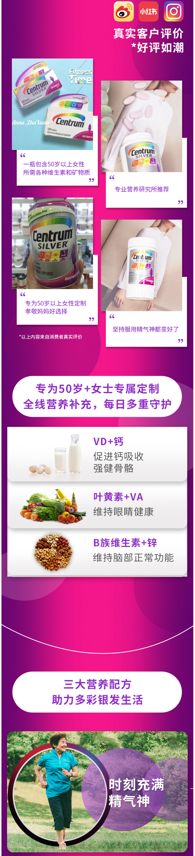 美版 美版 善存银片 50岁+中老年男士 27种维生素矿物质片 275粒 图2