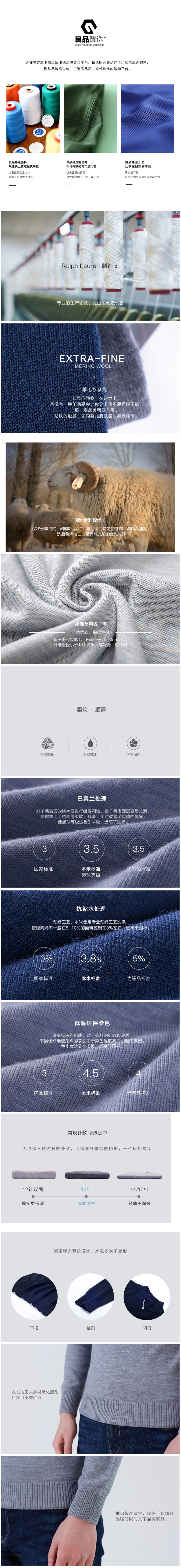 我们买过 本米 青果领 100%美利奴羊毛衫 柔顺不扎 图3