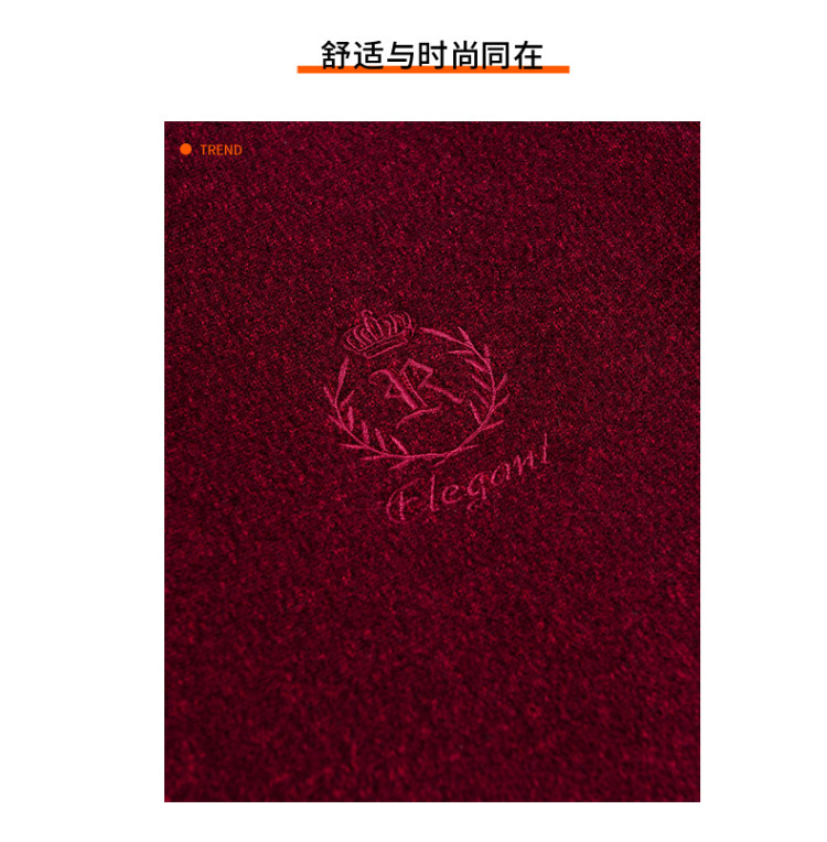 鸭鸭 假两件加绒针织打底衬衫 图2