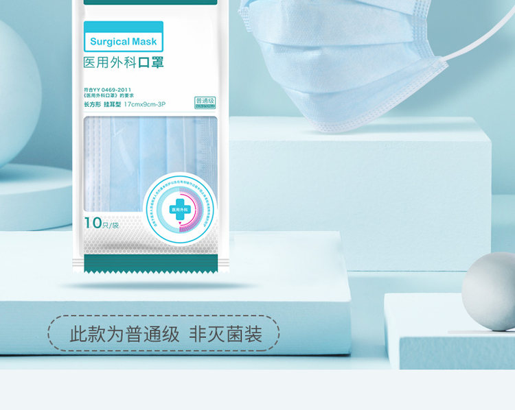 winner 稳健医疗 一次性医用外科口罩 100只 图2
