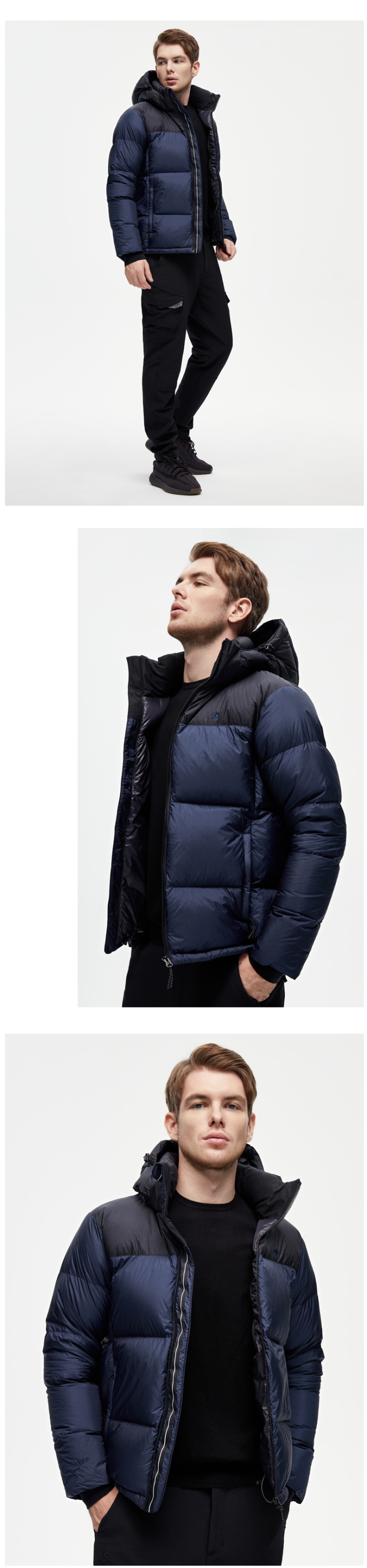 君羽 2021新品 800蓬250克90%鹅绒 男加厚抗静电羽绒服 可抗-25℃ 图10