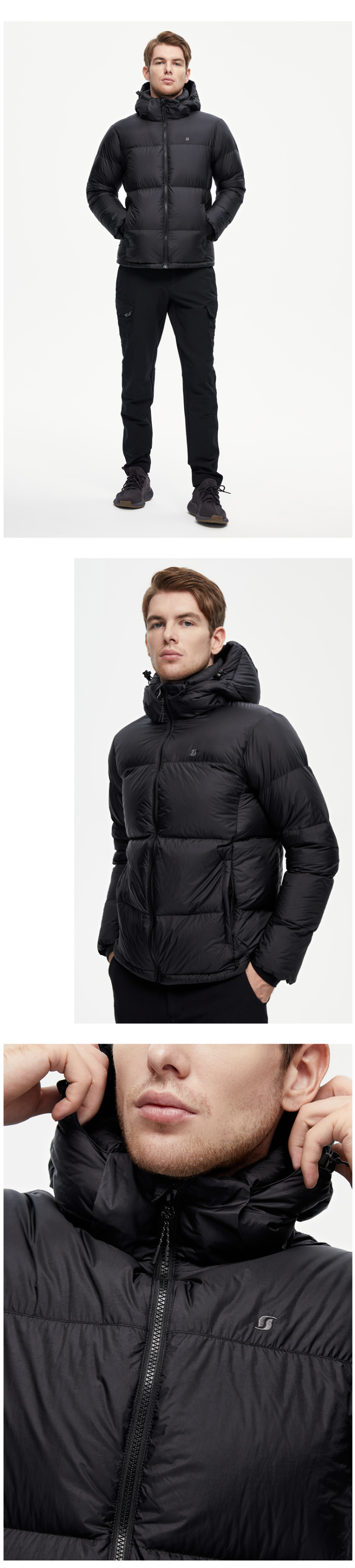 君羽 2021新品 800蓬250克90%鹅绒 男加厚抗静电羽绒服 可抗-25℃ 图11