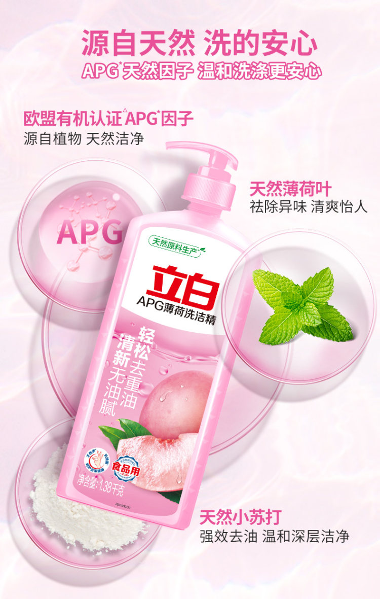 立白 APG洗洁精1.38kg*3瓶 图3