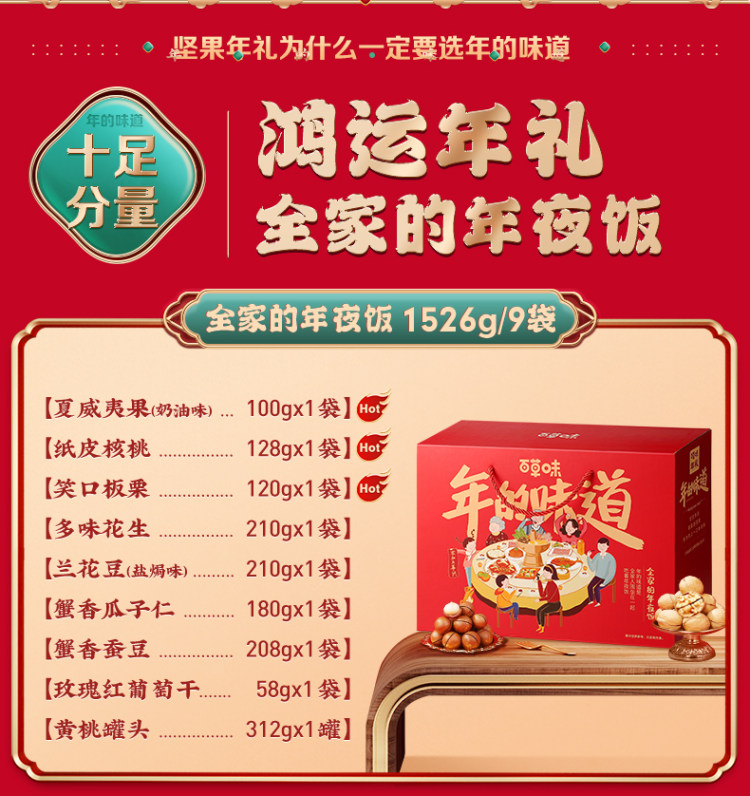 百草味 坚果零食大礼包 1600g足足3斤多啊 图5