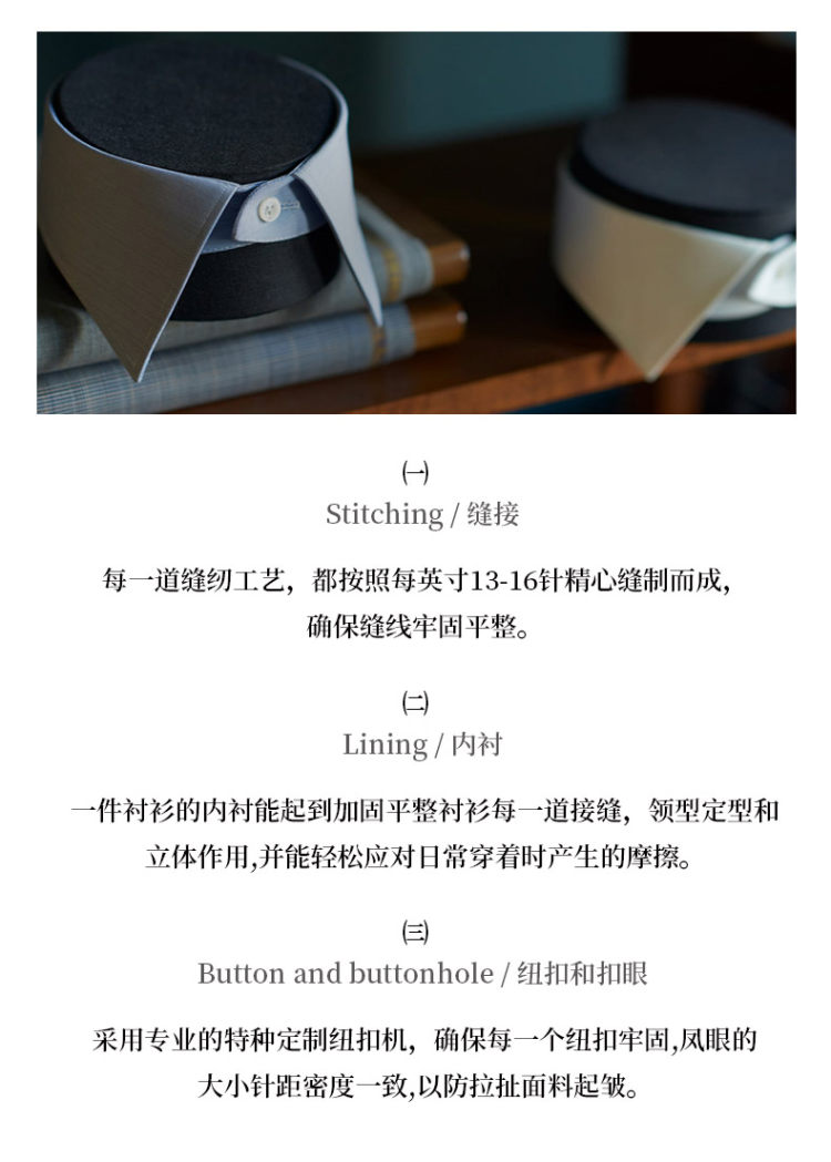 线下老牌男装 富绅 春秋白色格子衬衫 商务正装职业免烫 图5
